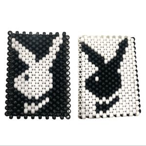CUSTOM Playboy Bunny inspired Bracelet Cuff - Kandi